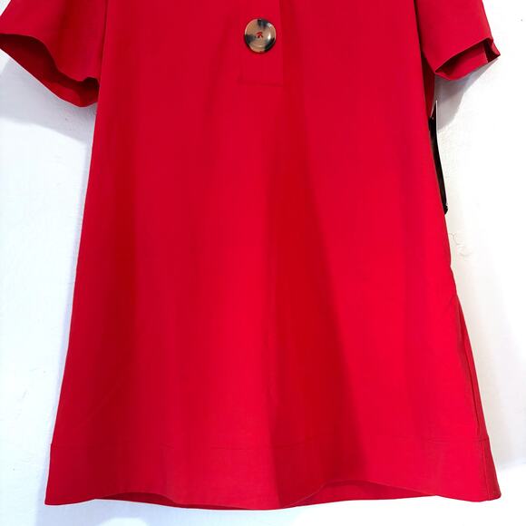 TUCKERNUCK NWT Scout Large Buttons Mini Dress in Red Size S - Picture 5 of 12